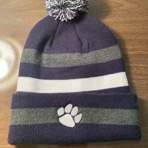 Penn State Beanie Hat Paw Print UNISEX Blue / Gray / White